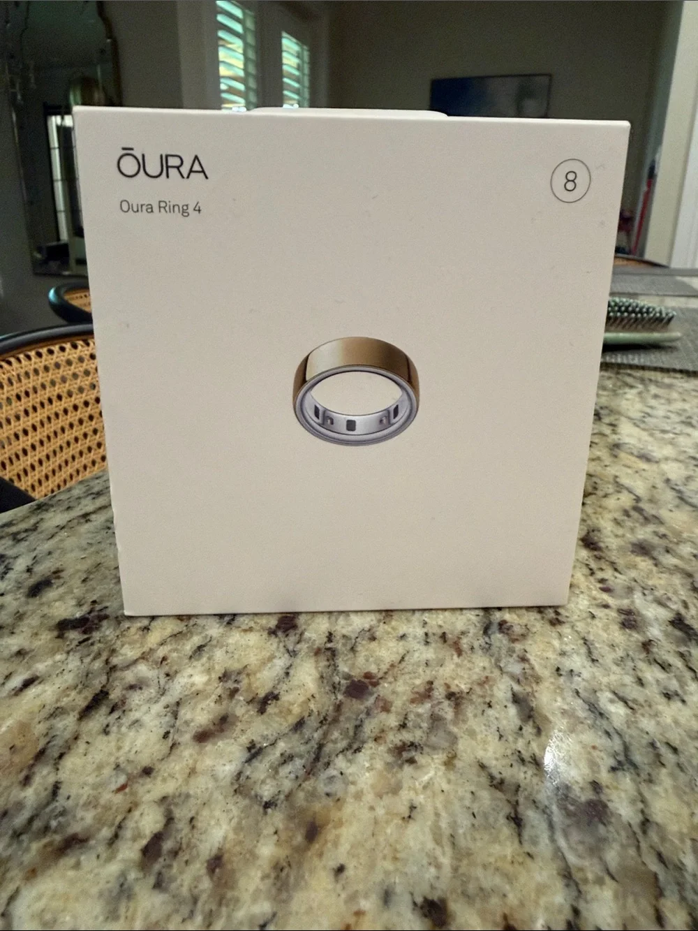 Oura Ring 4 Gold and White Packaging